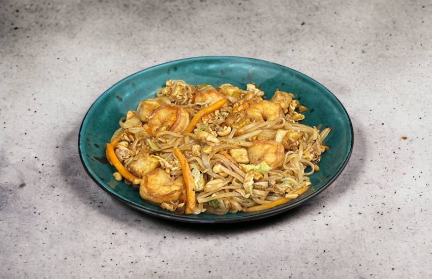 Рисовая лапша wok Пад Тай с креветками